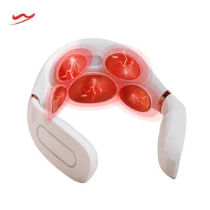 WYWD Venda Quente Coluna Cervical Massagem Instrumento Inteligente Mini Forma de U Pescoço Massager Pescoço Massager Infravermelho Com Função de Calor