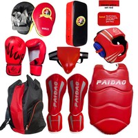 Protections Sanda complètes en latex, unisexe, pour adultes et enfants, pour entraînement de Muay Thai, boxe, combat, protection de la tête, des jambes et du torse