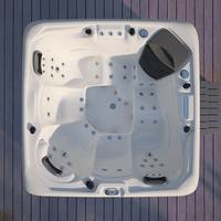Spa de luxe pour 5 personnes avec jacuzzi extérieur, massage, spa extérieur avec couverture, spa jacuzzi
