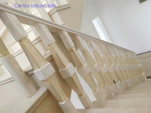 Rampe de balcon intérieure en aluminium et <span class=keywords><strong>bois</strong></span> de conception européenne, nouvelle pour les villas - Product Image 4