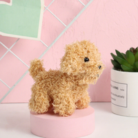 Adorable Peluche Chiot Brodé Réaliste avec Fonction Anti-Stress, Tissu Polyester Ultra Doux pour Enfants, Décoration Maison, Cadeau