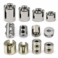 Collier de serrage cylindrique en acier inoxydable sur mesure pour câble métallique, avec vis de fixation fendue pour fils de 2 à 10 mm