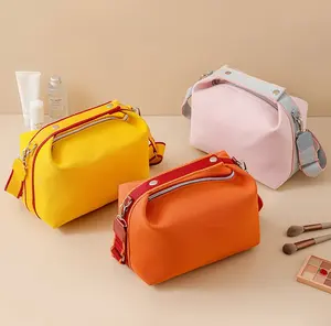 Портативная дизайнерская сумка для макияжа, роскошная холщовая дорожная косметичка, водонепроницаемая сумка, модная сумка для хранения макияжа