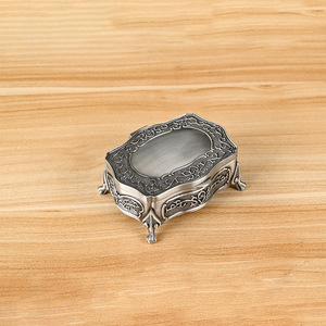 Dropshipping Shopify <b>Vintage</b> Jewelry <b>Box</b> Zinc Alloy Storage Case Home Organizer Gift Wedding Travel - Product Image 2