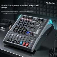 Console de mixage active professionnelle PA-4D 4 canaux en métal, 200W*2, avec Bluetooth, 99 DSP et égaliseur graphique 7 bandes