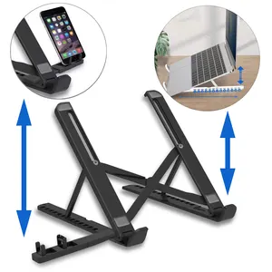 Intrekbare Slanke Verstelbare Laptop Stand Telefoon Houder, Abs Laptop Houder Stand