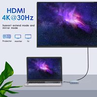 Adaptateur USB C multiport Xput 7 en 1, concentrateur de type C avec HDMI 4K, VGA, USB 3.0, 100W PD et Ethernet RJ45, station d'accueil USB C pour PC