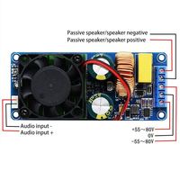 Carte d'amplificateur de puissance numérique HIFI de classe D 500W haute puissance IRS2092S, finie, mono, montage standard, application standard