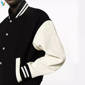 Giacca sportiva Varsity classica con ricamo personalizzato con colletto da Baseball giacca da Baseball Casual Casual giacca da Varsity all'ingrosso - Product Image 3