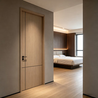 Porte intérieure en bois composite sur mesure, étanche, anti-déformation, panneau MDF, pour villa et salle d'ingénierie