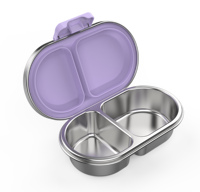 BPA-Freie Erhitzbare 2-Fach Edelstahl-Lunchbox für Neugeborene & Kinder Mikrowellengeeignet Auslaufsicherer Deckel Spülmaschinenfest