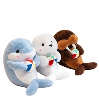 Peluche mignonne de phoque et de dauphin, souvenir d'aquarium, rembourrage en coton PP, pour cadeaux d'anniversaire et de Noël pour enfants de 5 ans et plus