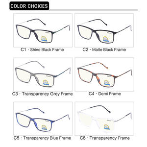 Montura de Gafas Cuadradas Grises Jack 5139 con Protección Anti Luz Azul, Montura Completa, Unisex, Diseño Minimalista para Adultos - Product Image 2