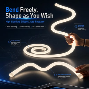 ไฟนีออน LED แบบยืดหยุ่น 360 องศา 24V ซิลิโคน IP65 ปรับความสว่างได้ ตัดได้ สำหรับตกแต่งสวน บ้าน ห้องนอน - Product Image 4