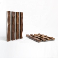 Décor mural en panneaux de bois 3D MUMU, revêtement en bois composite MDF, lambris en bois, panneau mural acoustique en bois pour la maison, l'hôtel