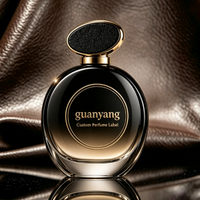 Autocollant 3D gaufré pour parfum, étiquette florale vintage en feuille d'or, décalcomanie carrée noire mate pour bouteille, étiquette de luxe pour parfum masculin