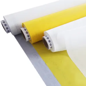 Yellow White CD/DVD Screen Printing Mesh 80 100 200 300 Mesh Fabric Monofilament Polyester Mesh Silk Screen