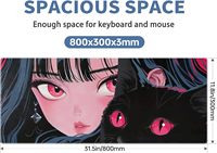 Usine personnalisé Anime anti-rayures étanche antidérapant en caoutchouc naturel grande taille tapis de souris de jeu souple pou