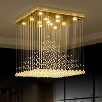 Lustre LED moderne de luxe personnalisé pour hall d'hôtel, villa, lampe de plafond pour mariage, lustre suspendu en cristal pour salon