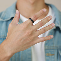 Bagues classiques en acier tungstène brossé de 5 mm pour hommes et femmes, pour mariage, fiançailles, anniversaire, bijoux de mode pour usage quotidien
