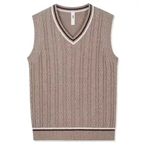 OEM Custom School Sweater For Kids Child Primary Uniforms V Neck Sleeveless Sweater For School