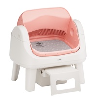PetPivot AS12 Lite Beige Rose Bac à litière automatique intelligent pour chat, plastique écologique, contrôle des odeurs et nettoyage facile pour toutes les tailles de chats