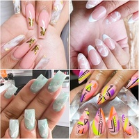 120 pièces de faux ongles en gel souple acrylique semi-mat, transparents, forme cercueil, amande, carré, français, stiletto, fournisseur d'ongles