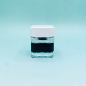 Bocaux carrés en verre épais de 5 ml avec couvercles noirs anti-enfants, pour le stockage de cire ou d'huile, mini-conteneur anti-enfants. - Product Image 6