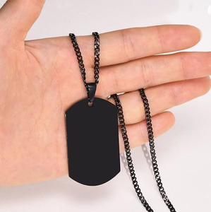 Collier Pendentif Dogtag Gravure Personnalisée en <span class=keywords><strong>Acier</strong></span> <span class=keywords><strong>Inoxydable</strong></span> Cadeau Personnalisé Estampage Blanc Dogtags Pet IDtag Charm <span class=keywords><strong>Fournisseur</strong></span> - Product Image 4