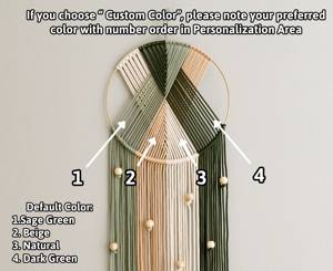 ดรีมแคชเชอร์โบฮีเมียนของขวัญชิ้นแรกของตกแต่งผนังสถานรับเลี้ยงเด็กของตกแต่งแบบโบฮีเมียนเครื่องประดับแบบโมเดิร์นห่วงไหมพรม V52ตกแต่งห้องนอน - Product Image 4