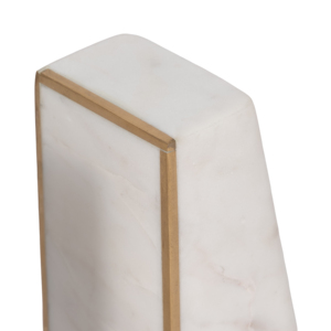 Fermalibri Trapezoidali Moderni in Marmo e Ottone, Decorazione per Libreria, Accessori per Scrivania Casa e Ufficio - Product Image 5