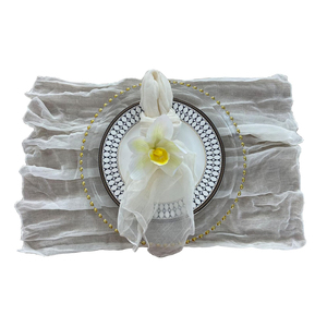 Vente chaude Coton et Lin Nappe Serviettes À La Main Brodé Durable Serviettes pour Mariage Moderne Élégant Pratique - Product Image 1