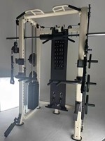 Nuevo estilo Smith Machine multifunción gimnasio máquina de Cable ajustable con tríceps/chinning/lat/Row Squat Rack