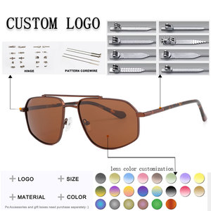 Gafas de Sol de Piloto Unisex, Montura Metálica Rectangular, Lentes Verdes, Protección UV400, Uso en Exteriores, Adultos - Product Image 2