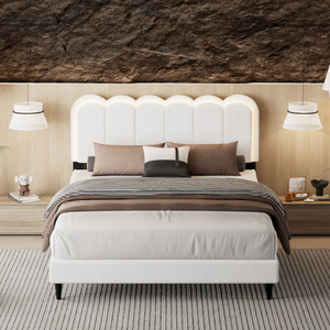 Luxury Modern Minimalist <b>Bed</b> Set <b>Single</b> Double Sizes Upholstered Soft Velvet Leather Fabric <b>Storage</b> for Home Hotel Bedroom - Product Image 2