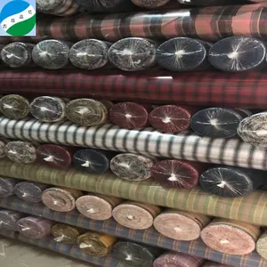핫 잘 팔리는 TC 원사 dye shirt fabric stock fabric in China