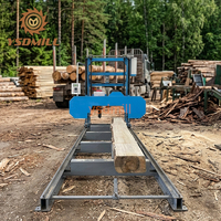 Scierie à bande horizontale portable pour la coupe de bois avec remorque