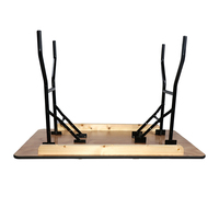 Dernière demi-lune style européen table de mariage en forme de serpentine tables à manger en bois pour banquet événement