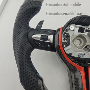 Volante Deportivo de Fibra de Carbono y Cuero Perforado con LED para BMW Serie 3, Serie 5, F10, F20, F30, F90, F01, F02 - Product Image 2