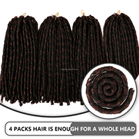 Mèches Crochet Goddess Faux Locs Douces, Extension de Cheveux Synthétiques Naturelles pour Tresses et Dreadlocks pour Femme