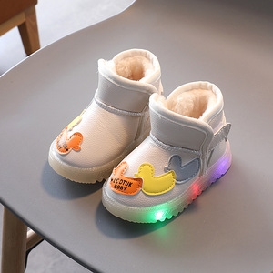 Stivali da Neve per Bambini 1-6 Anni con Luci Luminose Scarpe Imbottite in Cotone per Bambine Scarpe Invernali per Neonati e Bambini Piccoli - Product Image 4