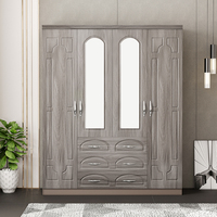 Offre Spéciale Armoire en Bois à 4 Portes, Meuble de Chambre pour Enfants, Penderie de 1,6 Mètre, Rangement Moderne pour Vêtements