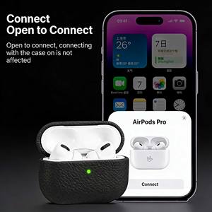 Funda de cuero de gamuza premium para AirPods 1/2/3/4/Pro/Pro2/Pro3 – Funda protectora magnética a prueba de golpes con protección completa del cuerpo - Product Image 2