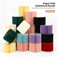 Décoration de table cylindrique pliable en papier et de rampe d'escalier pour mariages et fêtes d'anniversaire