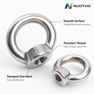 304 316 Stainless Steel Eye <strong>Nut</strong> DIN582 M6 M8 M10 M12 M16 <strong>M20</strong> Lifting <strong>Ring</strong> <strong>Nut</strong> - Product Image 5