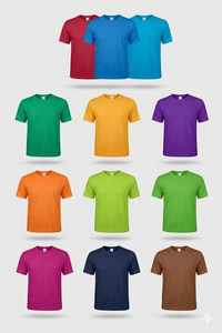 Camiseta de manga corta y cuello redondo, hecha de 100% algodón, 20com S/J, 190-200gsm - Product Image 5