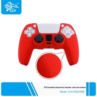 Housse en silicone imitation cuir pour contrôleur Sony PS5 étui de protection pour contrôleur PS5 housse en silicone givré en gros
