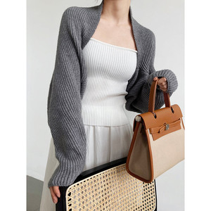 Sciarpa lavorata a maglia Touka - Grigia - Product Image 4