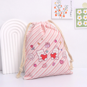 Tùy Chỉnh Tái Sử Dụng Bông Dây Kéo Bụi Túi Với Linen Thiết Kế Tùy Chỉnh Màu Sắc & Logo Quà Tặng Giáng Sinh Túi - Product Image 6