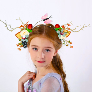 LED Navidad Reno Cuernos Diadema Pinzas para el cabello <span class=keywords><strong>Ciervo</strong></span> Cuernos Diademas Accesorio - Product Image 3